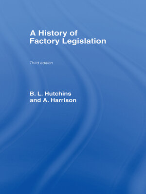 cover image of A History of Factory Legislation